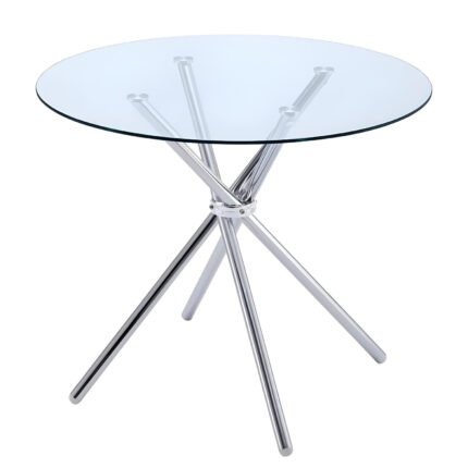 Βρες το Τραπέζι Τραπεζαρίας ArteLibre PHLAX Διάφανο/Χρώμιο Γυαλί/Μέταλλο Φ120x74cm σε μοναδική τιμή στο clickforshop.gr