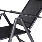 Καρέκλα Πτυσσόμενη ArteLibre ORKNEY Μαύρο Μέταλλο/Ύφασμα 46x44x108cm - Image 2