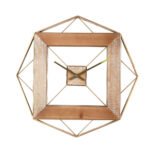 Βρες το Ρολόι Τοίχου ArteLibre Χρυσό/Φυσικό Μέταλλο/MDF 51x51x4.5cm σε μοναδική τιμή στο clickforshop.gr