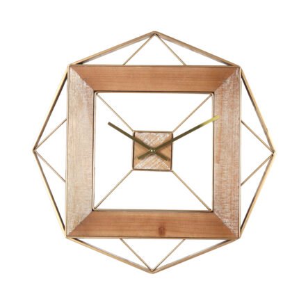 Βρες το Ρολόι Τοίχου ArteLibre Χρυσό/Φυσικό Μέταλλο/MDF 51x51x4.5cm σε μοναδική τιμή στο clickforshop.gr