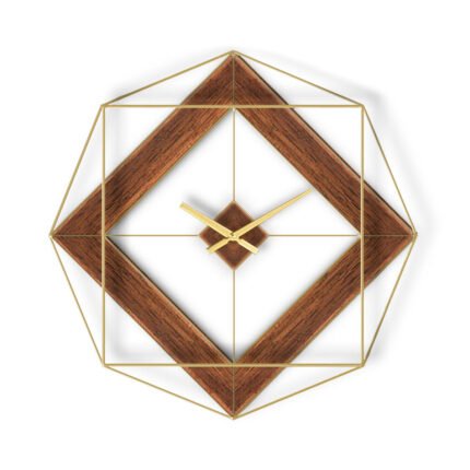 Βρες το Ρολόι Τοίχου ArteLibre Χρυσό/Φυσικό Μέταλλο/MDF 51x51x7.5cm σε μοναδική τιμή στο clickforshop.gr