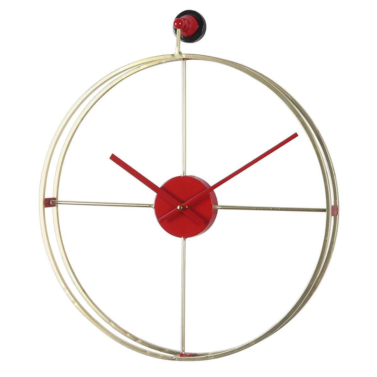 Ρολόι Τοίχου ArteLibre Χρυσό/Κόκκινο Μέταλλο 45.5x53x5.5cm Βρες το Ρολόι Τοίχου ArteLibre Χρυσό/Κόκκινο Μέταλλο 45.5x53x5.5cm σε μοναδική τιμή στο clickforshop.gr