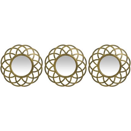 Βρες το Καθρέπτης Τοίχου ArteLibre Χρυσό Πλαστικό Φ25.4x3.2cm Σετ 3Τμχ σε μοναδική τιμή στο clickforshop.gr