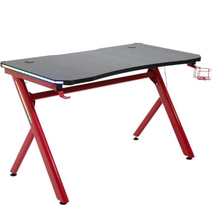 Βρες το Γραφείο Gaming ArteLibre KENOBI RGB Μαύρο/Κόκκινο Ξύλο/Μέταλλο 120x65x75cm σε μοναδική τιμή στο clickforshop.gr