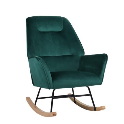 Βρες το Πολυθρόνα Κουνιστή ArteLibre BERTIE Πράσινο Βελούδο/Μέταλλο/Ξύλο 87x72x96cm σε μοναδική τιμή στο clickforshop.gr