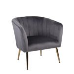 Βρες το Πολυθρόνα ArteLibre TIANA Γκρι Βελούδο/Ξύλο 52x82x76cm σε μοναδική τιμή στο clickforshop.gr
