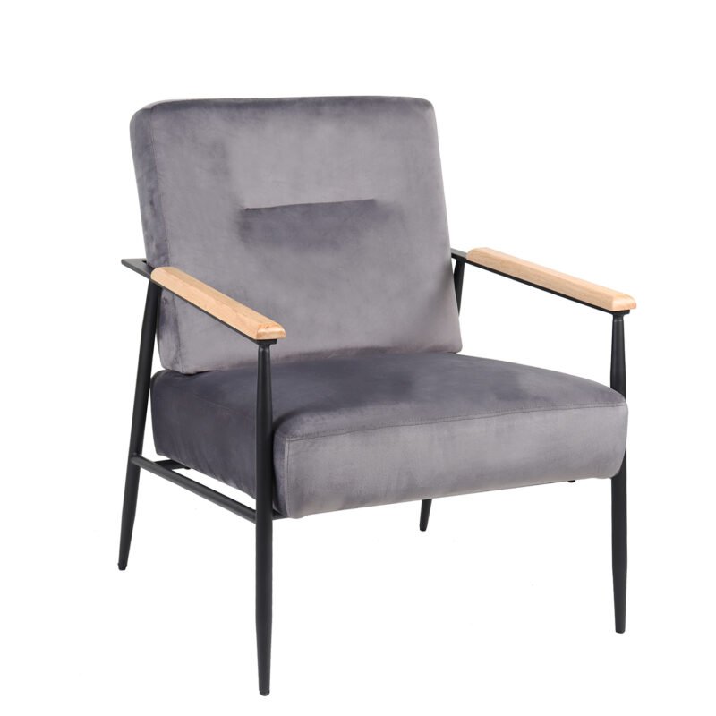 Βρες το Πολυθρόνα ArteLibre ISILEE Γκρι Βελούδο/Μέταλλο/Ξύλο 76x66x87cm σε μοναδική τιμή στο clickforshop.gr