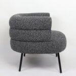 Πολυθρόνα ArteLibre CEREN Μαύρο Ύφασμα/Μέταλλο/Ξύλο 87x80x70cm - Image 2