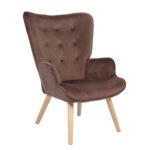 Βρες το Πολυθρόνα ArteLibre MARION Καφέ Βελούδο/Ξύλο 73x69x96cm σε μοναδική τιμή στο clickforshop.gr