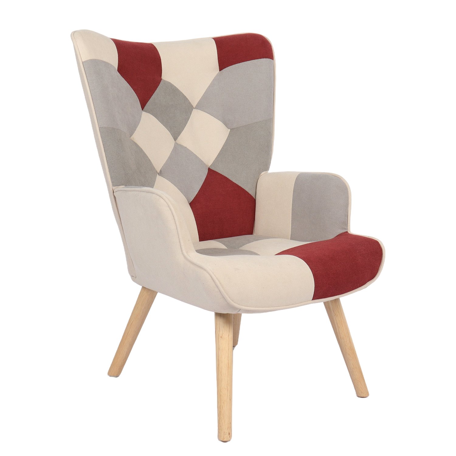 Πολυθρόνα ArteLibre BRIAR Μπορντό/Γκρι Patchwork Ύφασμα/Ξύλο 73x69x96cm Βρες το Πολυθρόνα ArteLibre BRIAR Μπορντό/Γκρι Patchwork Ύφασμα/Ξύλο 73x69x96cm σε μοναδική τιμή στο clickforshop.gr