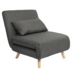 Βρες το Πολυθρόνα Κρεβάτι ArteLibre VERA Γκρι Σκούρο Ύφασμα/Ξύλο 79x80x89cm σε μοναδική τιμή στο clickforshop.gr