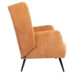 Πολυθρόνα ArteLibre NORA Πορτοκαλί Ύφασμα/Μέταλλο 100x80x89cm - Image 2