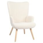 Βρες το Πολυθρόνα ArteLibre LIRA Κρεμ Ύφασμα Κοτλέ/Ξύλο 94.5x64x70.5cm σε μοναδική τιμή στο clickforshop.gr