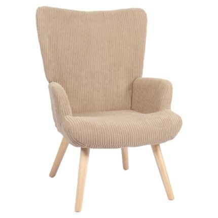 Βρες το Πολυθρόνα ArteLibre LIRA Μπεζ Ύφασμα Κοτλέ/Ξύλο 94.5x64x70.5cm σε μοναδική τιμή στο clickforshop.gr