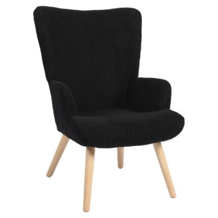 Βρες το Πολυθρόνα ArteLibre LIRA Μαύρο Ύφασμα Κοτλέ/Ξύλο 94.5x64x70.5cm σε μοναδική τιμή στο clickforshop.gr