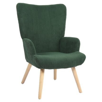 Βρες το Πολυθρόνα ArteLibre LIRA Πράσινο Ύφασμα Κοτλέ/Ξύλο 94.5x64x70.5cm σε μοναδική τιμή στο clickforshop.gr