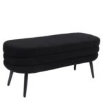 Βρες το Παγκάκι Ottoman ArteLibre TONDO Μαύρο Ύφασμα Teddy/Μέταλλο 42x112x44cm σε μοναδική τιμή στο clickforshop.gr