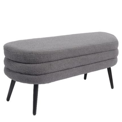 Βρες το Παγκάκι Ottoman ArteLibre TONDO Γκρι Ύφασμα Teddy/Μέταλλο 42x112x44cm σε μοναδική τιμή στο clickforshop.gr