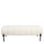 Βρες το Παγκάκι Ottoman ArteLibre KUBO Λευκό Ύφασμα Teddy/Μέταλλο 40x116.5x50cm σε μοναδική τιμή στο clickforshop.gr
