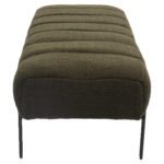 Παγκάκι Ottoman ArteLibre KUBO Πράσινο Ύφασμα Teddy/Μέταλλο 40x116.5x50cm - Image 2