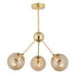 Βρες το Φωτιστικό Κρεμαστό ArteLibre MEY Τρίφωτο Χρυσό/Μελί Μέταλλο/Γυαλί 54x60cm σε μοναδική τιμή στο clickforshop.gr