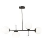 Βρες το Φωτιστικό Κρεμαστό ArteLibre GUN Πολύφωτο Μαύρο/Λευκό Μέταλλο/Γυαλί 85x67cm σε μοναδική τιμή στο clickforshop.gr