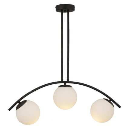 Βρες το Φωτιστικό Κρεμαστό ArteLibre FRAL Τρίφωτο Μαύρο/Λευκό Μέταλλο/Γυαλί 60x60cm σε μοναδική τιμή στο clickforshop.gr