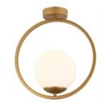 Βρες το Φωτιστικό Κρεμαστό ArteLibre LIF Αντικέ/Λευκό Μέταλλο/Γυαλί 36x40cm σε μοναδική τιμή στο clickforshop.gr