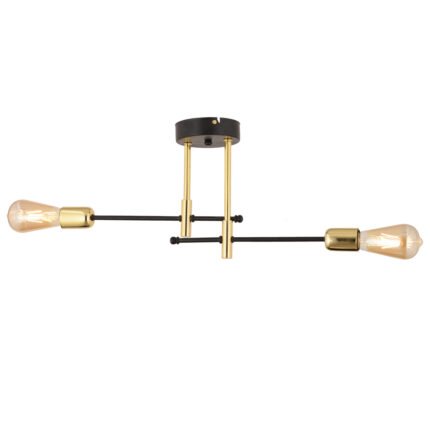 Βρες το Φωτιστικό Κρεμαστό ArteLibre LISON Δίφωτο Χρυσό/Μαύρο Μέταλλο 58x25cm σε μοναδική τιμή στο clickforshop.gr