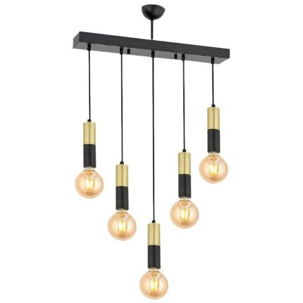 Βρες το Φωτιστικό Κρεμαστό ArteLibre AQUILA Πεντάφωτο Μαύρο/Χρυσό Μέταλλο 70x90cm σε μοναδική τιμή στο clickforshop.gr