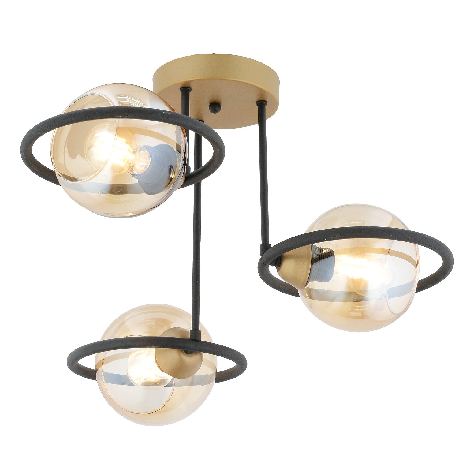 Φωτιστικό Κρεμαστό ArteLibre CAELUM Τρίφωτο Μαύρο/Χρυσό Μέταλλο/Γυαλί 50x38cm Βρες το Φωτιστικό Κρεμαστό ArteLibre CAELUM Τρίφωτο Μαύρο/Χρυσό Μέταλλο/Γυαλί 50x38cm σε μοναδική τιμή στο clickforshop.gr