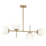 Βρες το Φωτιστικό Κρεμαστό ArteLibre ERIDANUS Τετράφωτο Χρυσό/Λευκό Μέταλλο/Γυαλί 85x67cm σε μοναδική τιμή στο clickforshop.gr