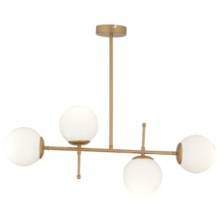 Βρες το Φωτιστικό Κρεμαστό ArteLibre ERIDANUS Τετράφωτο Χρυσό/Λευκό Μέταλλο/Γυαλί 85x67cm σε μοναδική τιμή στο clickforshop.gr