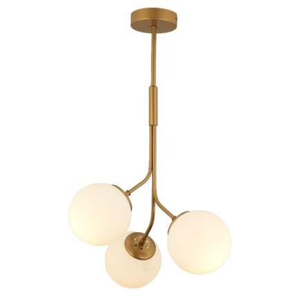 Βρες το Φωτιστικό Κρεμαστό ArteLibre MENSA Τρίφωτο Χρυσό/Λευκό Μέταλλο/Γυαλί 40x70cm σε μοναδική τιμή στο clickforshop.gr