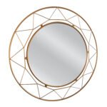 Καθρέπτης Τοίχου ArteLibre AERIN Χρυσό Μέταλλο/Γυαλί 80x4x80cm - Image 2