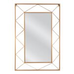 Καθρέπτης Τοίχου ArteLibre ELESSAR Χρυσό Μέταλλο/Γυαλί 90x5x58cm - Image 2