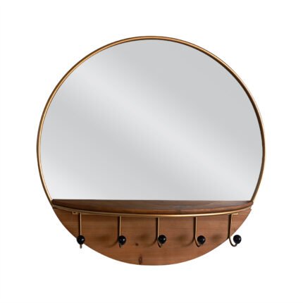 Βρες το Καθρέπτης Τοίχου ArteLibre Με Κρεμάστρα EOMER Χρυσό Μέταλλο/Ξύλο/Γυαλί 61.5x13x61.5cm σε μοναδική τιμή στο clickforshop.gr