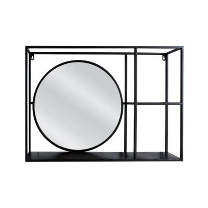 Βρες το Καθρέπτης Τοίχου ArteLibre Με Ράφια ERENDIS Μαύρο Μέταλλο/Γυαλί 70x13x50cm σε μοναδική τιμή στο clickforshop.gr