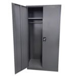 Ντουλάπα ArteLibre DWALIN Σκούρο Γκρι Μέταλλο 90x45x180cm - Image 2