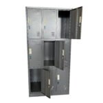 Φοριαμός ArteLibre 9 Θέσεων EARNUR Σκούρο Γκρι Μέταλλο 90x45x185cm - Image 2