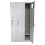 Ντουλάπα Τρίφυλλη ArteLibre EARWEN Ανοιχτό Γκρι Μέταλλο 90x45x185cm - Image 2