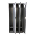 Ντουλάπα Τρίφυλλη ArteLibre EARWEN Σκούρο Γκρι Μέταλλο 90x45x185cm - Image 2