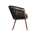 Πολυθρόνα Κήπου ArteLibre LOFOI Μαύρο/Καφέ Αλουμίνιο/Rattan 60x62x81cm - Image 2