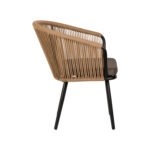 Πολυθρόνα Κήπου ArteLibre LOFOI Μαύρο/Καφέ Αλουμίνιο/Rattan 60x62x81cm - Image 2