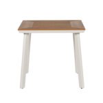 Τραπέζι Κήπου ArteLibre EPUPA Λευκό/Καρυδί Αλουμίνιο/Ξύλο 80x80x73cm - Image 2