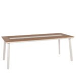 Βρες το Τραπέζι Κήπου ArteLibre RUACANA Λευκό/Καρυδί Αλουμίνιο/Ξύλο 200x90x73cm σε μοναδική τιμή στο clickforshop.gr