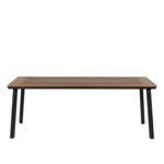 Τραπέζι Κήπου ArteLibre RUACANA Μαύρο/Καρυδί Αλουμίνιο/Ξύλο 200x90x73cm - Image 2