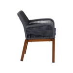 Πολυθρόνα Κήπου ArteLibre LISBON Mπλε/Μπαμπού Αλουμίνιο/Ύφασμα 57x58x77cm - Image 2