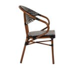 Πολυθρόνα Κήπου ArteLibre MUTUMA Λευκό/Μαύρο/Μπαμπού Αλουμίνιο/Rattan 57x60x82cm - Image 2