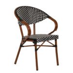 Βρες το Πολυθρόνα Κήπου ArteLibre MUTUMA Λευκό/Μαύρο/Μπαμπού Αλουμίνιο/Rattan 57x60x82cm σε μοναδική τιμή στο agoraepiplou.gr